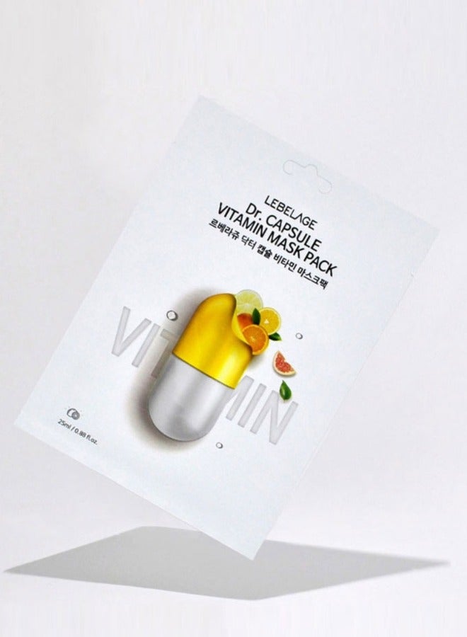 Lebelage Dr. CAPSULE VITAMIN MASK PACK (PACK OF 10 INDIVIDUAL MASKS) | KOREAN MADE SKIN CARE  - Image 3