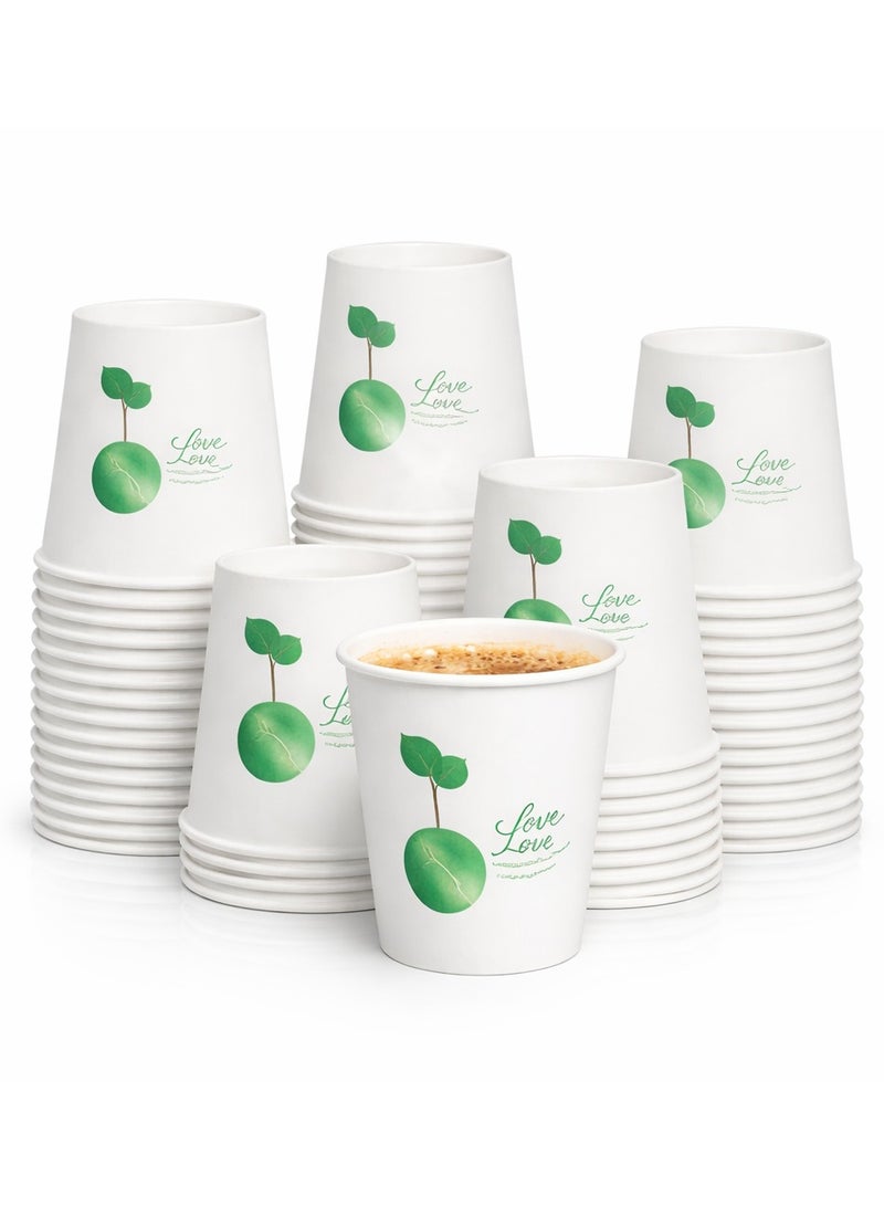 ٥٠ كوبًا ورقيًا للاستخدام مرة واحدة، سعة ٢٣٥ مل - أكواب سميكة للاستخدام مرة واحدة، مناسبة للمشروبات الساخنة والباردة، والشاي، والقهوة، والعصير، والماء - أكواب متينة مانعة للتسرب، صديقة للبيئة، ومستدامة، مثالية للاستخدام المنزلي، والمكتبي، والحفلات، وخدمات الطعام، والاستخدام الخارجي. - Image 1