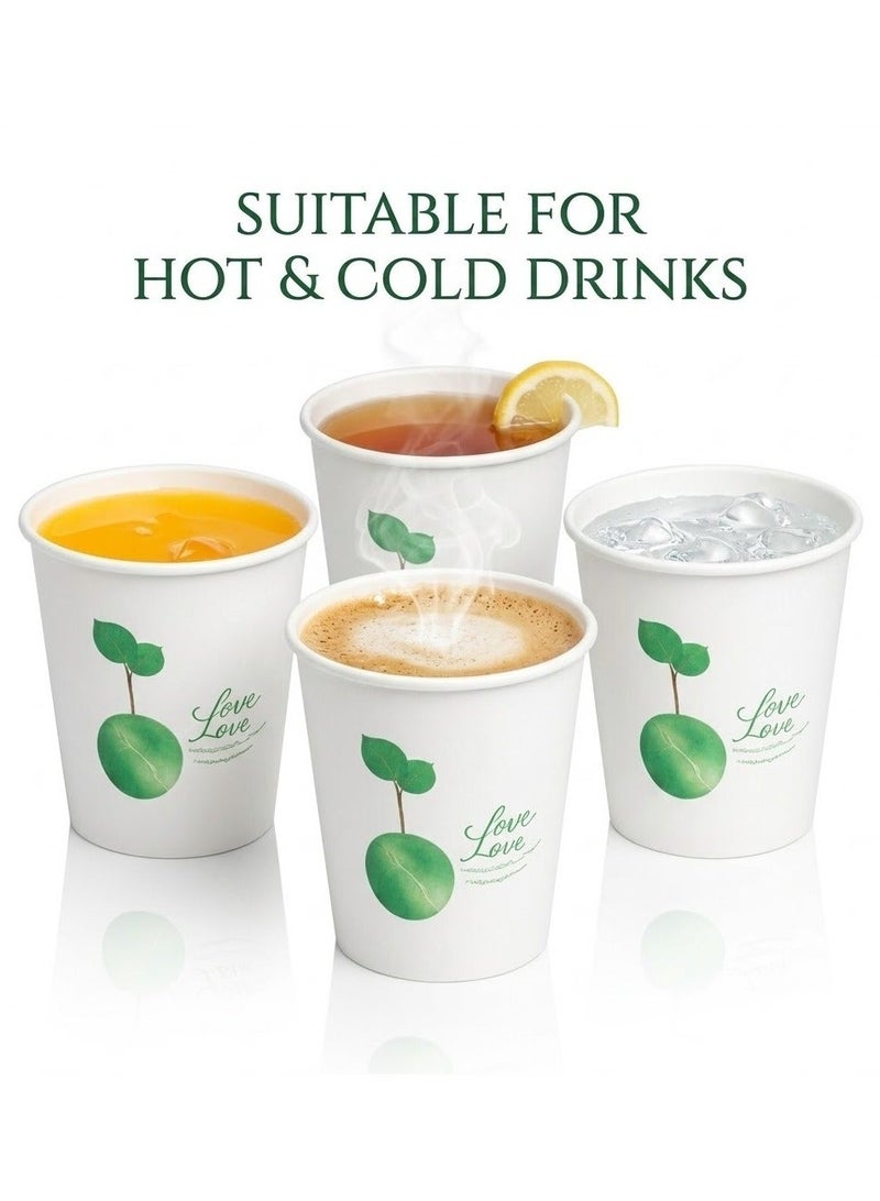٥٠ كوبًا ورقيًا للاستخدام مرة واحدة، سعة ٢٣٥ مل - أكواب سميكة للاستخدام مرة واحدة، مناسبة للمشروبات الساخنة والباردة، والشاي، والقهوة، والعصير، والماء - أكواب متينة مانعة للتسرب، صديقة للبيئة، ومستدامة، مثالية للاستخدام المنزلي، والمكتبي، والحفلات، وخدمات الطعام، والاستخدام الخارجي. - Image 3