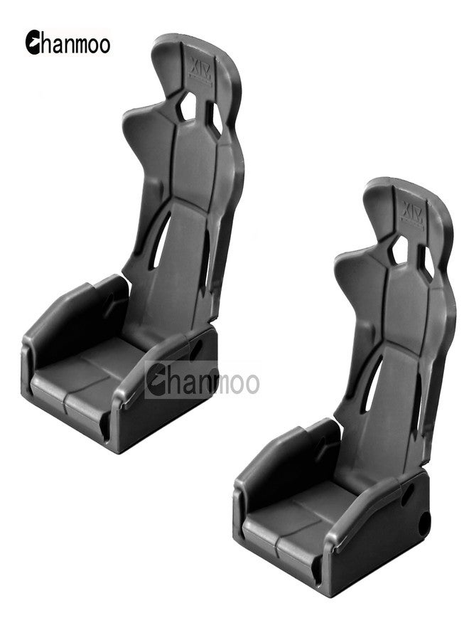 Chanmoo 1/10 RC Crawler Car Toy Seats Simulation Plastic Chair Accessories for 1:10 Scale RC Rock Crawler Buggy Truck Car Traxxas TRX4 Axial SCX10 90046 RC4WD D90 D110 TF2 Tamiya Gen8 2Pcs (Black A) - Image 3