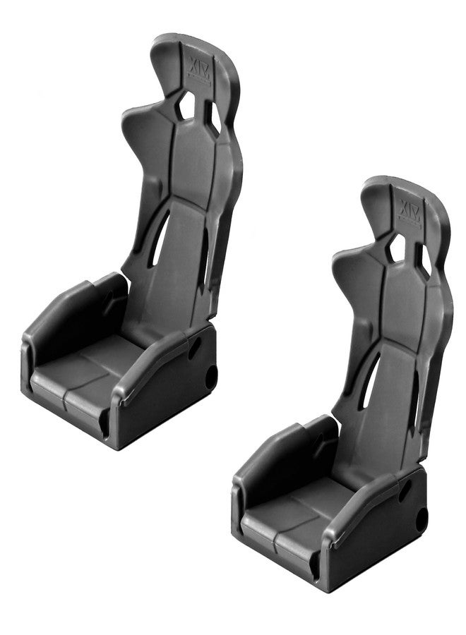 Chanmoo 1/10 RC Crawler Car Toy Seats Simulation Plastic Chair Accessories for 1:10 Scale RC Rock Crawler Buggy Truck Car Traxxas TRX4 Axial SCX10 90046 RC4WD D90 D110 TF2 Tamiya Gen8 2Pcs (Black A) - Image 1
