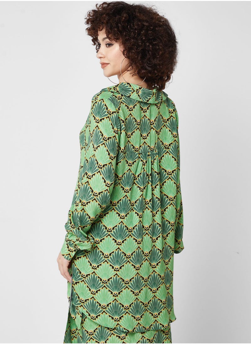 Never fully Dressed - Puff Sleeve Wide Leg Shirt - Image 1