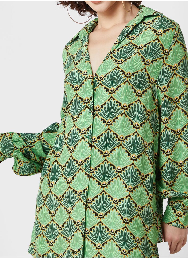 Never fully Dressed - Puff Sleeve Wide Leg Shirt - Image 1