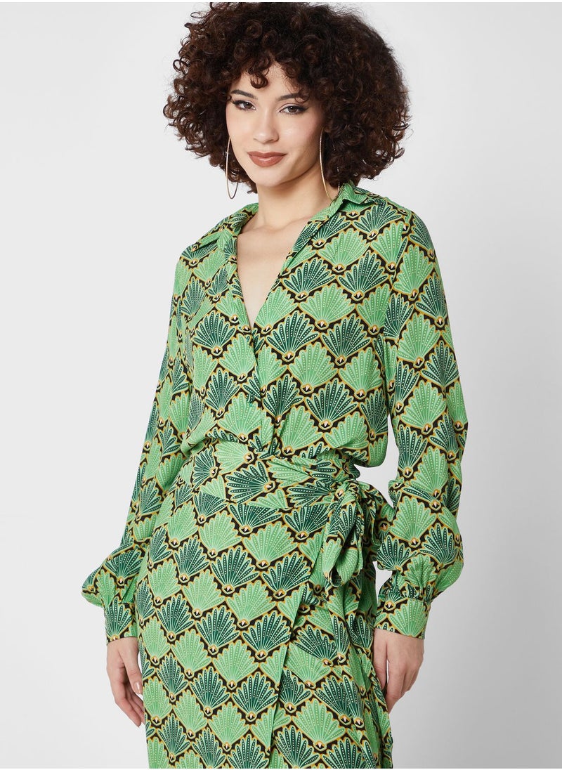 Never fully Dressed - Puff Sleeve Wide Leg Shirt - Image 1