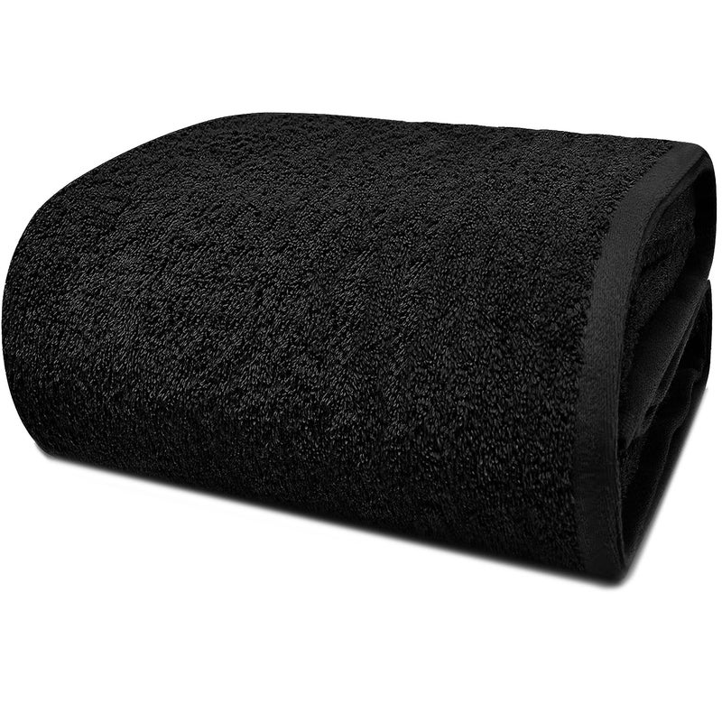 DAN RIVER 100 Cotton Premium Bath Sheets  550 GSM 40x80 Inches Highly Absorbent and Quick Dry Extra Large Luxury Bath Towels  Super Soft Towels for Bathroom Hotel Black Pack of 1