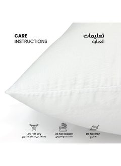 Rest Bedding Throw Pillows Insert Cushion Filler Outer Cover Hd Microfiber Filling 500 Grams Ultra Soft Fiber Size 50X50Cm , 20X20Inch Cushion Inserts Home Decor White (Pack Of 2)  - Image 4