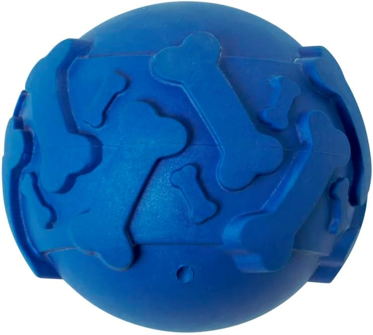 Bone Print Ball Dog Toy for Medium Dogs - Solid Sound Ball, Assorted Colours - Image 2