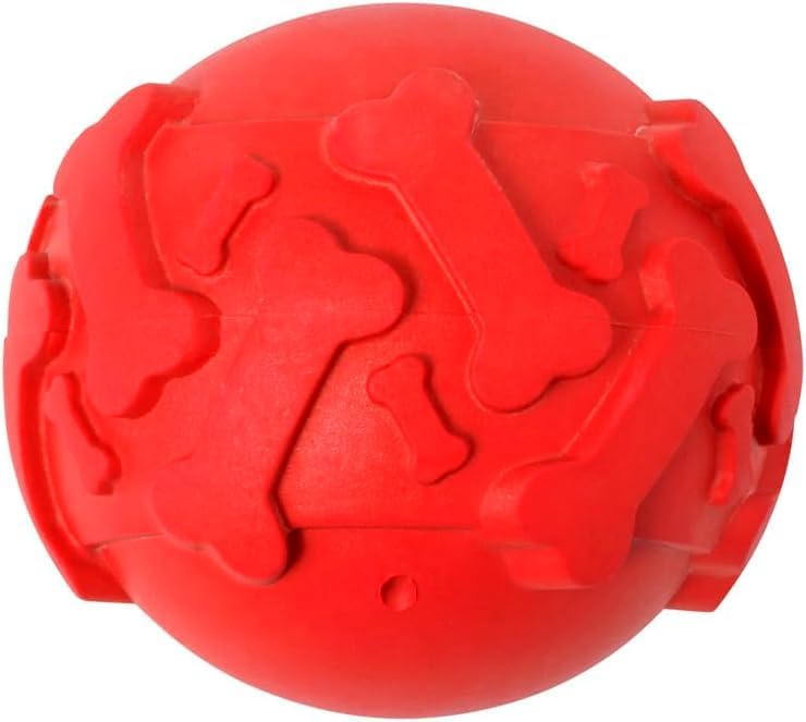 Bone Print Ball Dog Toy for Medium Dogs - Solid Sound Ball, Assorted Colours - Image 3