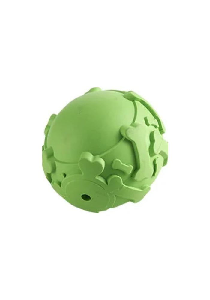 Bone Print Ball Dog Toy for Medium Dogs - Solid Sound Ball, Assorted Colours - Image 1