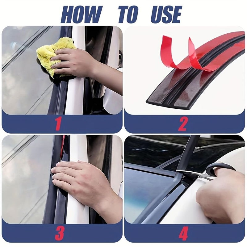 157.48 Inches 30mm Acoustic Car Windshield Seal Roofline Edge Tape Waterproof Dustproof Wind Noise Sealing Strip - Image 3
