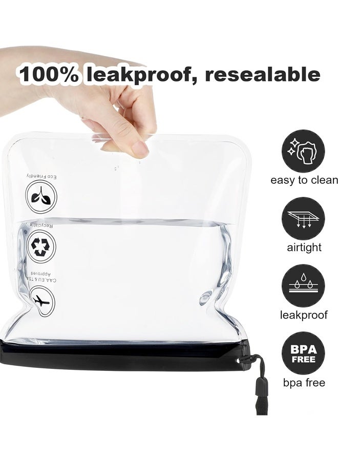 4PCS Clear Travel Toiletry Bag - Leak Hanging Rope Portable Travel Accessories Holiday Essentials Makeup Bags - Image 3