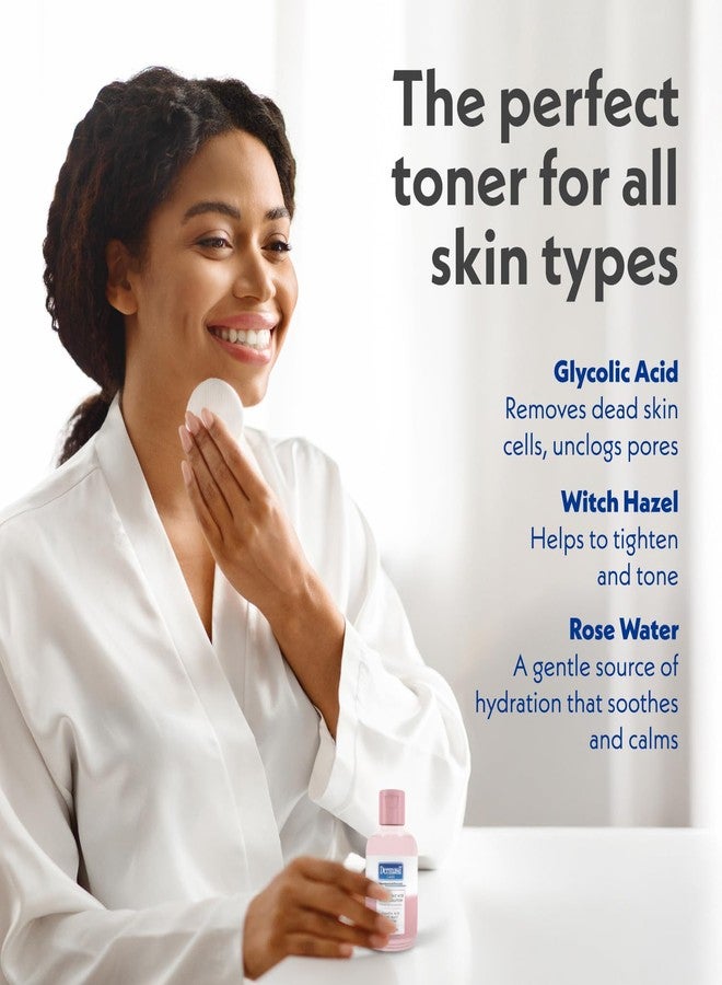 Dermasil AHA Glycolic Acid Toning Solution 3-Pack - Exfoliating Toner for Face with Rose Water, Witch Hazel, and Hyaluronic Acid, 4 Oz Ea - Image 5