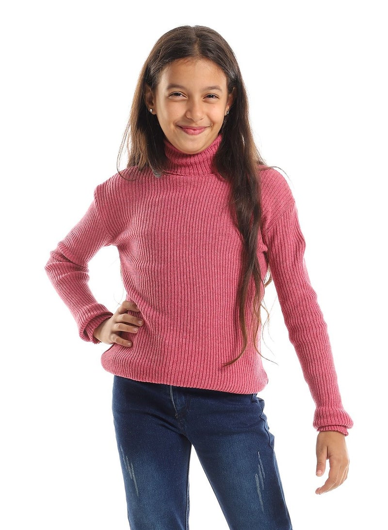 Caesar Girls Wool Pullover With  High Neck - Image 2