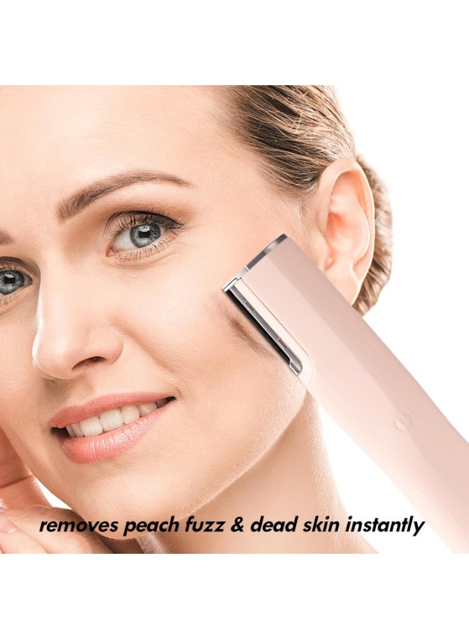 Dermaplane Facial Razor for Women – Electric 2-Speed Sonic Dermaplaning Tool with Replacement Heads, Safe Peach Fuzz Remover & Exfoliating Face Hair Removal Device - Image 3