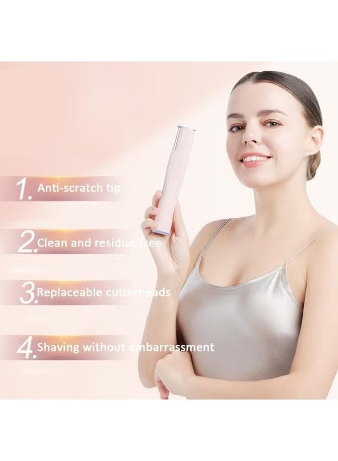 Dermaplane Facial Razor for Women – Electric 2-Speed Sonic Dermaplaning Tool with Replacement Heads, Safe Peach Fuzz Remover & Exfoliating Face Hair Removal Device - Image 4