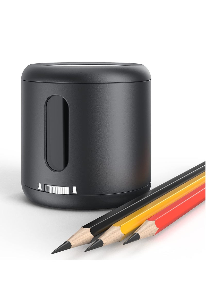 Excefore مبراة أقلام كهربائية، مبراة أقلام محمولة خفيفة الوزن قابلة لإعادة الشحن عبر USB، 3 ثوانٍ، شحذ سريع لأقلام الرصاص الملونة مقاس 6-8 مم - Image 1