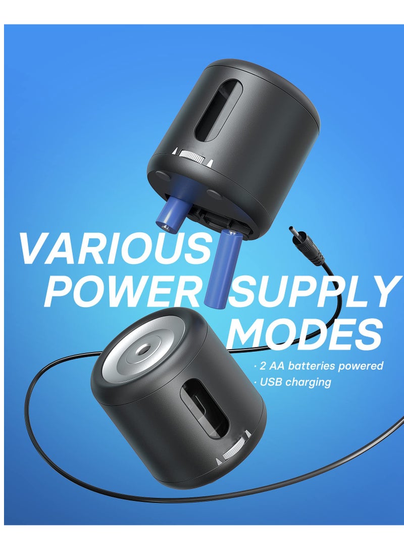 Excefore مبراة أقلام كهربائية، مبراة أقلام محمولة خفيفة الوزن قابلة لإعادة الشحن عبر USB، 3 ثوانٍ، شحذ سريع لأقلام الرصاص الملونة مقاس 6-8 مم - Image 3