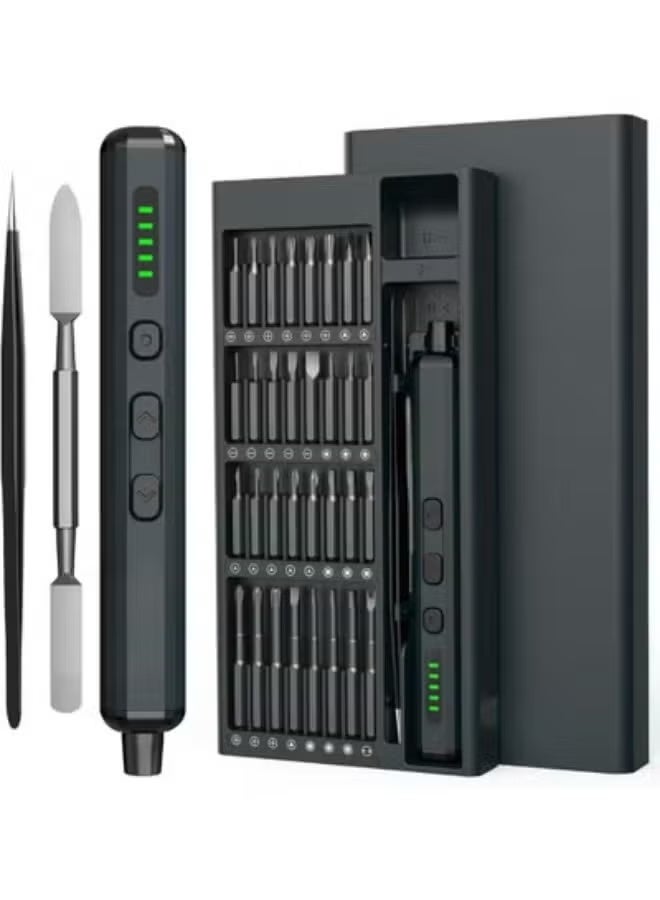 68-in-1 Precision Electric Screwdriver Set – 64 Magnetic S2 Bits, 5 Torque Gears, LED Display, Magnetic Power Screwdriver for Laptops, Glasses, and Watches - Image 1