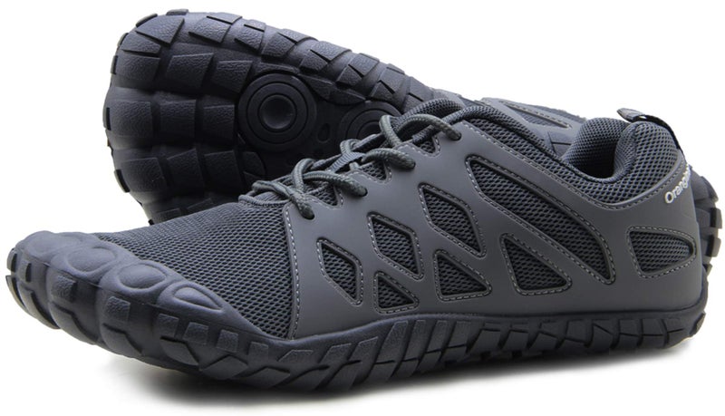 Oranginer Men's Zero Drop Shoes Barefoot Comfortable Five Toe Shoes for Men Gray Size 12.5