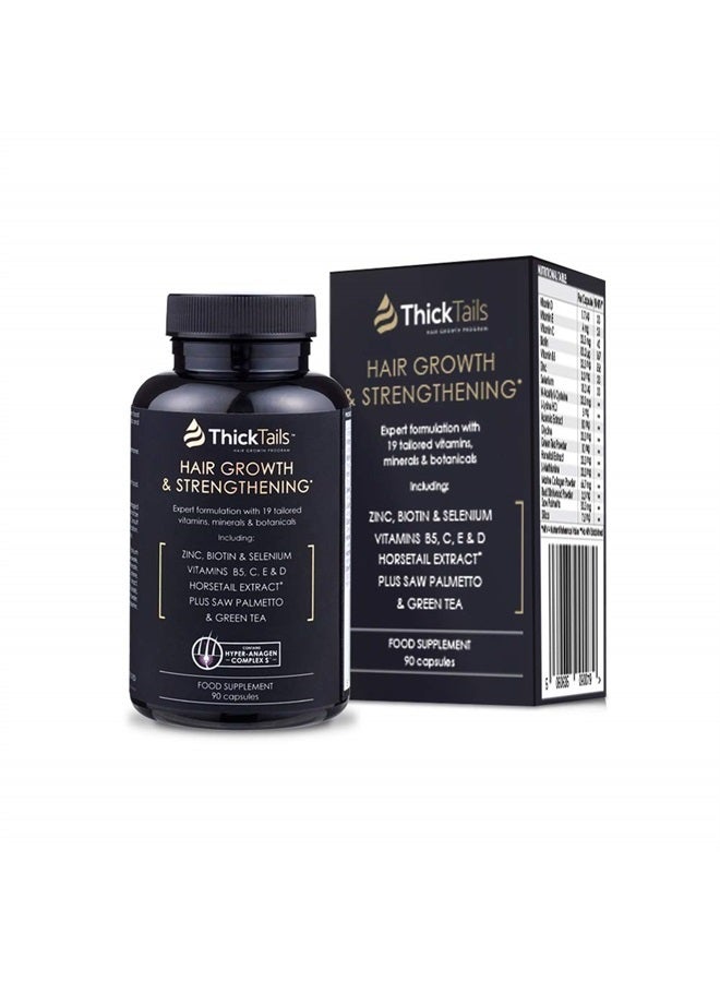 ThickTails Hair Growth Vitamins Pills - For Women With Thinning Hair Due to Menopause & Stress. Natural Hair Growth Formula. Regrowth. With Biotin Saw Palmetto Horsetail. DHT Blocking. 1 Month Supply - Image 1