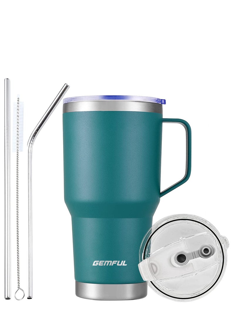 GEMFUL 900ml Tumbler Stainless Steel Vacuum Insulated Coffee Ice Cup Double Wall Travel Flask