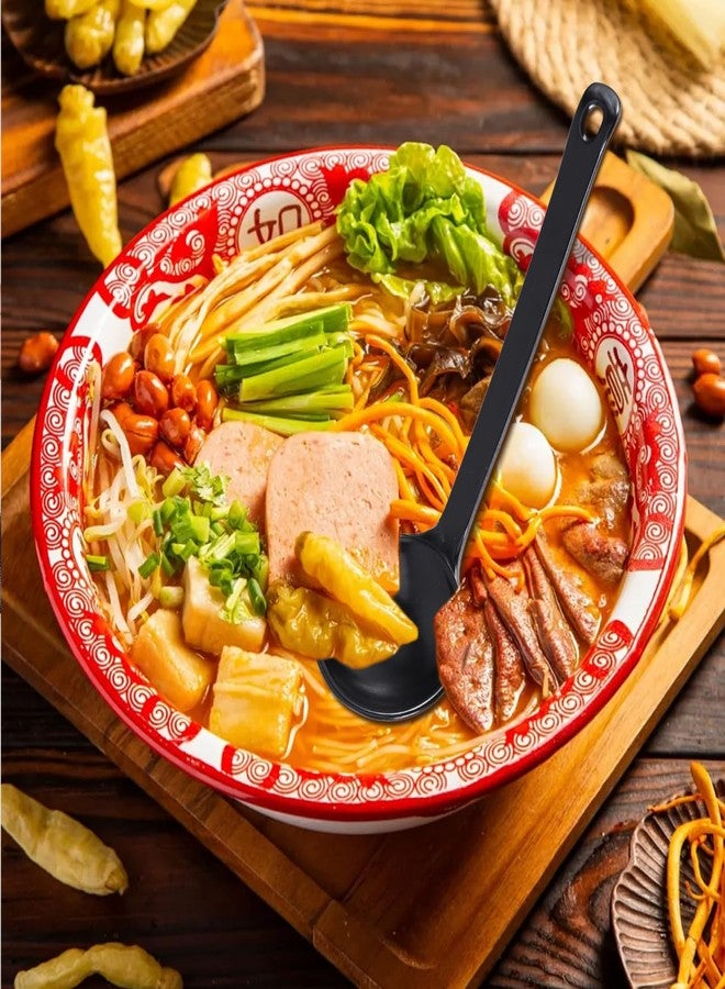 JOINPAYA 5Pcs Turtle Shell Ramen Soup Spoons Long Handle Japanese Style Hot Pot Soup Spoons Dishwasher Safe Kitchen Tableware - Image 2