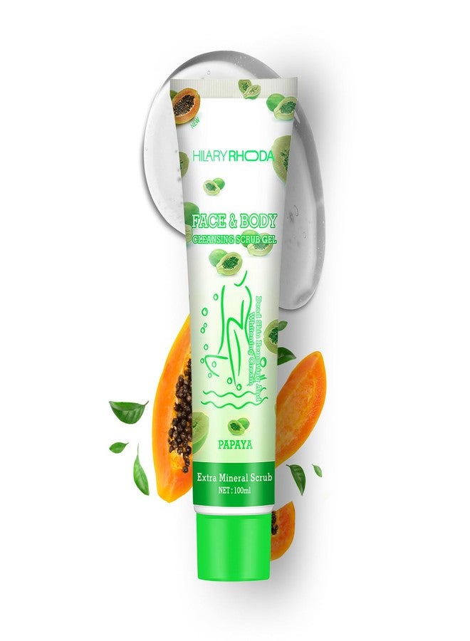 Hilary Rhoda Face & Body Cleansing Scrub Gel | Dead Skin Removing Cleansing Scrub Gel | Gently Exfoliates Skin Cells | Removes Dirt & Oil | 100ml (Papaya-Shade 03) - Image 1