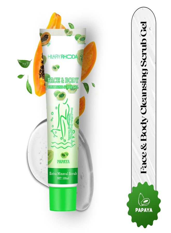 Hilary Rhoda Face & Body Cleansing Scrub Gel | Dead Skin Removing Cleansing Scrub Gel | Gently Exfoliates Skin Cells | Removes Dirt & Oil | 100ml (Papaya-Shade 03) - Image 2