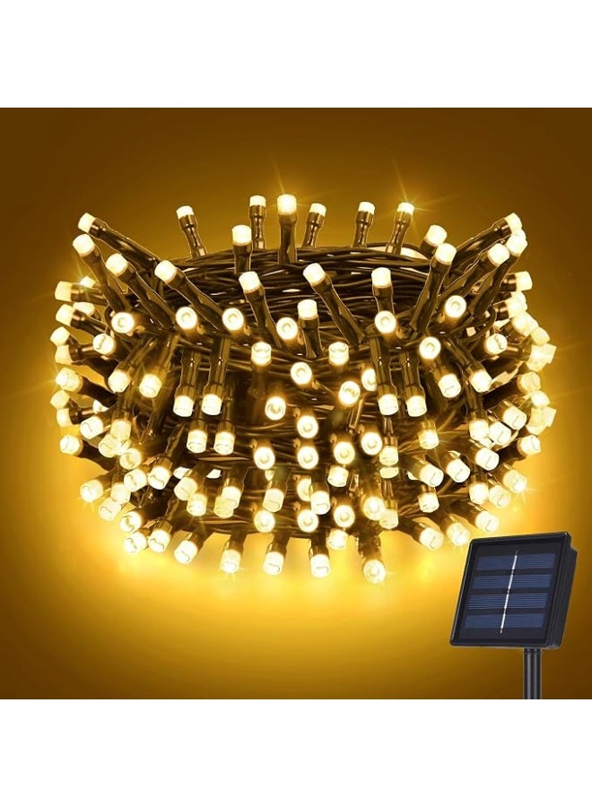 Solar String Lights for Outside,12M 100 LED Solar Powered String Light Outdoor with 8 Modes, IP65 Waterproof Solar Christmas Lights for Yard,Fence,Balcony,Party,Christmas Tree Decorations - Image 1