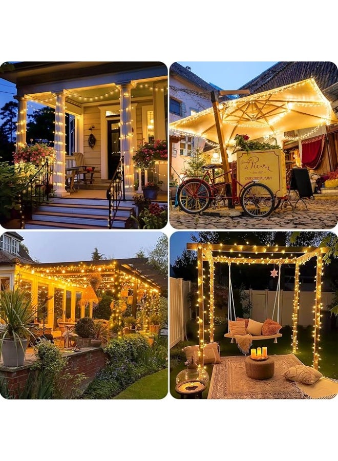 Solar String Lights for Outside,12M 100 LED Solar Powered String Light Outdoor with 8 Modes, IP65 Waterproof Solar Christmas Lights for Yard,Fence,Balcony,Party,Christmas Tree Decorations - Image 3