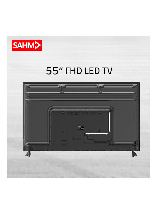 سهم تلفزيون ذكي 4 كيه  بدقة الترا اتش دي مقاس 55 بوصة، أندرويد 14 مع اي شير، يوتيوب، دقة 3840x2160، منافذ اتش دي ام اي ويو اس بي، جهاز تحكم عن بعد، حامل حائط، لون أسود | اسم الموديل: SHM-55LPS - Image 3