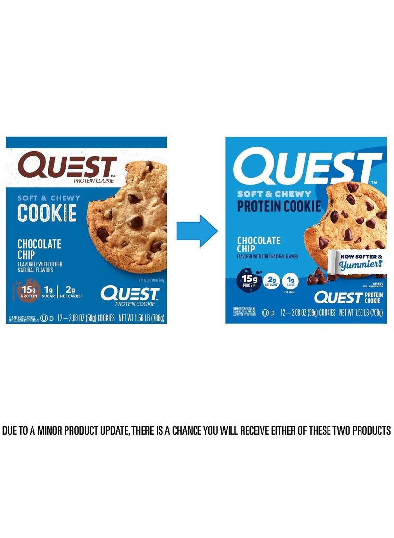 Quest Nutrition Quest Cookies Chocolate Chip 59g Pack of 12 - Image 2