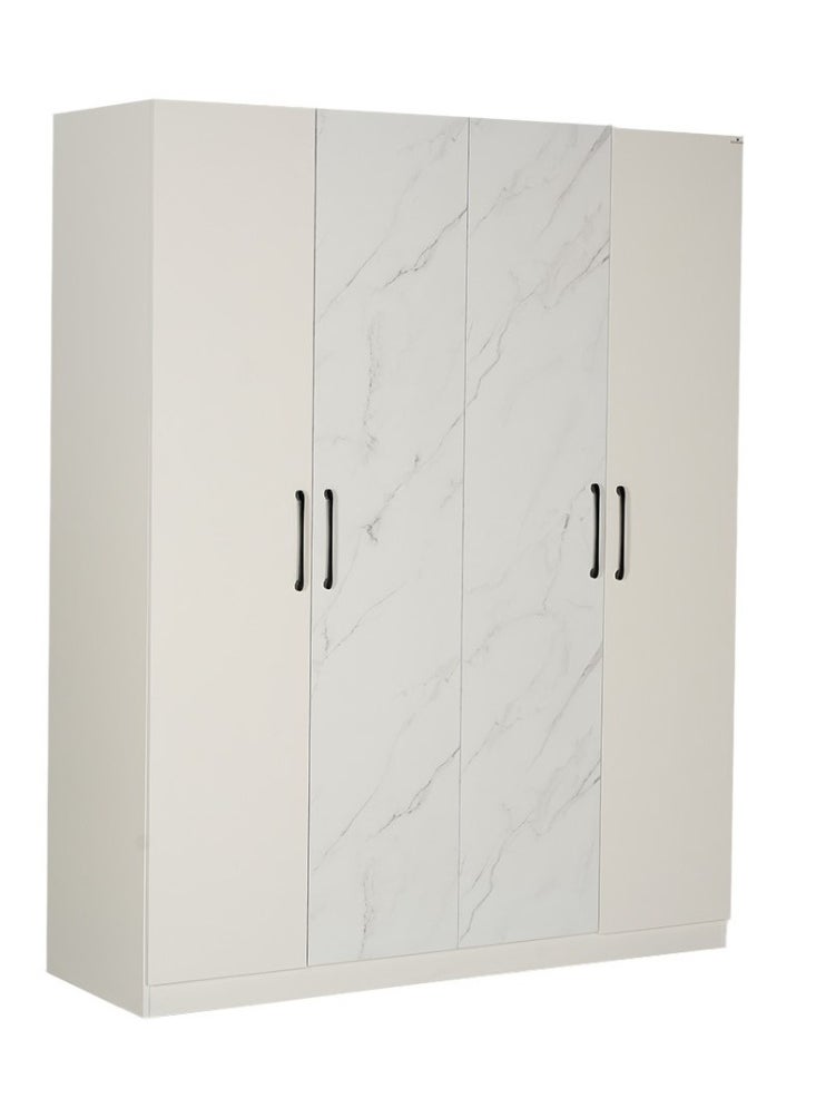 ROYALOAK Royaloak Archer 4 Door Wardrobe | MDF Construction | Elegant Melamine Finish | Modern Design | Durable & Long-lasting | Freestanding Design | Cupboard  - Image 3