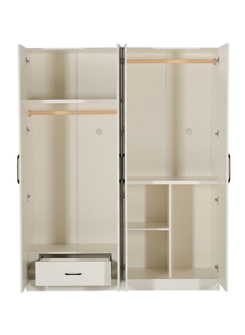 ROYALOAK Royaloak Archer 4 Door Wardrobe | MDF Construction | Elegant Melamine Finish | Modern Design | Durable & Long-lasting | Freestanding Design | Cupboard  - Image 5