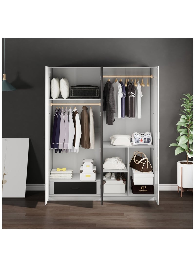 ROYALOAK Royaloak Archer 4 Door Wardrobe | MDF Construction | Elegant Melamine Finish | Modern Design | Durable & Long-lasting | Freestanding Design | Cupboard  - Image 4