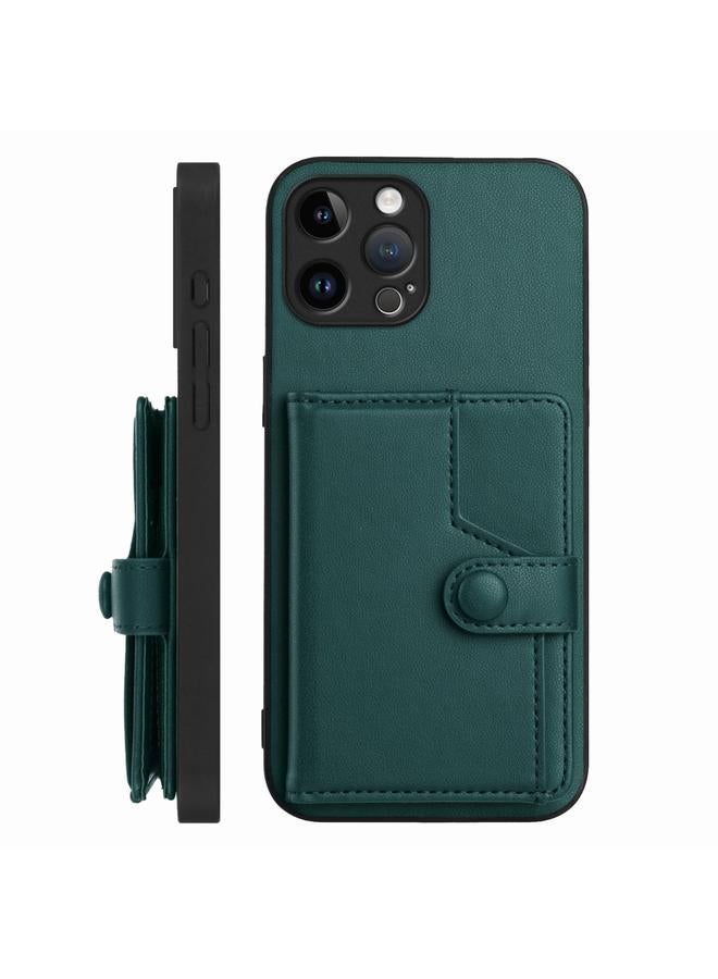 Zaboon Case For iPhone 12 Pro Max Button Card Bag RFID Anti-theft Phone Case - Image 2