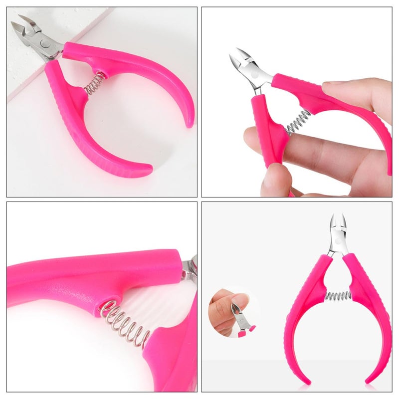 Professional 2Pcs Stainless Steel Cuticle Nippers Portable Dead Skin Remover Manicure Pedicure Cuticle Trimming Tools for Nail Care at Home and Salon - Image 5