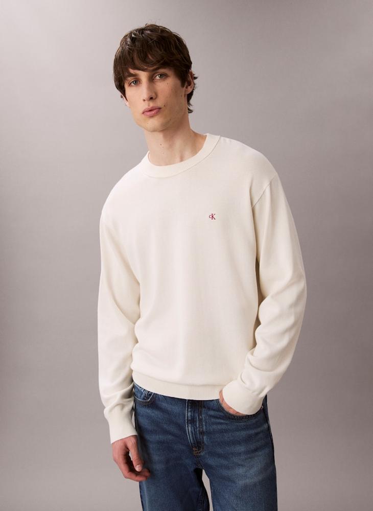Calvin Klein Jeans Relaxed Cotton Monogram Jumper - Image 4