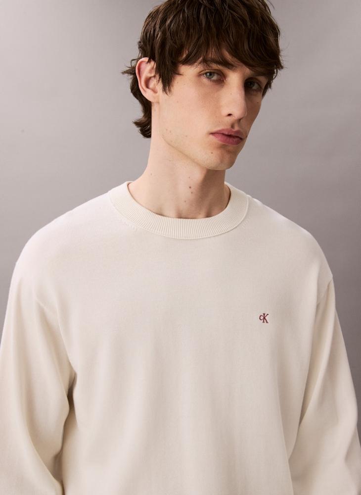 Calvin Klein Jeans Relaxed Cotton Monogram Jumper - Image 1
