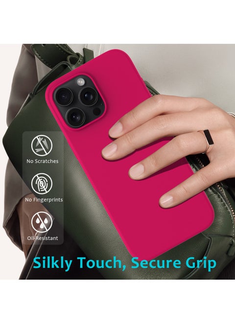 مناسبة لهاتف AppleFor Iphone 16 E Pro Max Plus حافظة واقية من السيليكون السائل بلون سادة بسيط اللون: أحمر وردي - الموديلات المطبقة: لهاتف Iphone 16 E