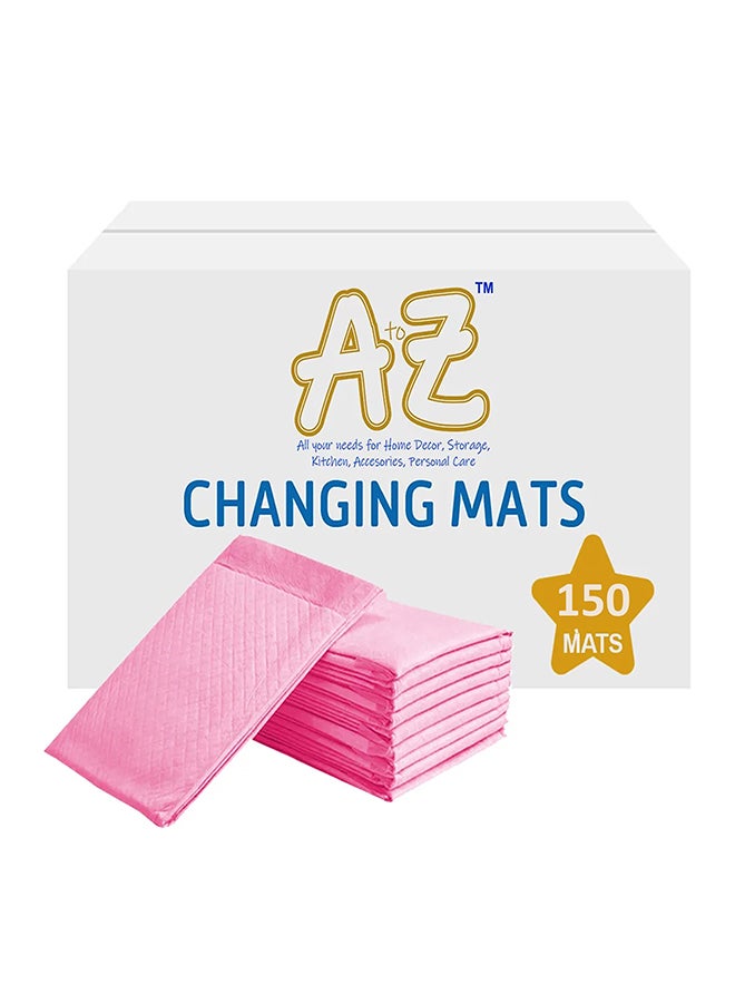 Star Babies - Disposable Changing mats (45x60cm) Large, Pack of 150 - Pink