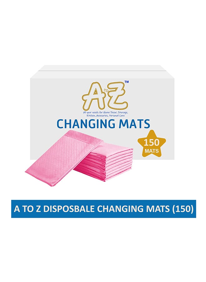A TO Z Pack Of 150 Disposable Changing Mats Large - Pink  - Image 2