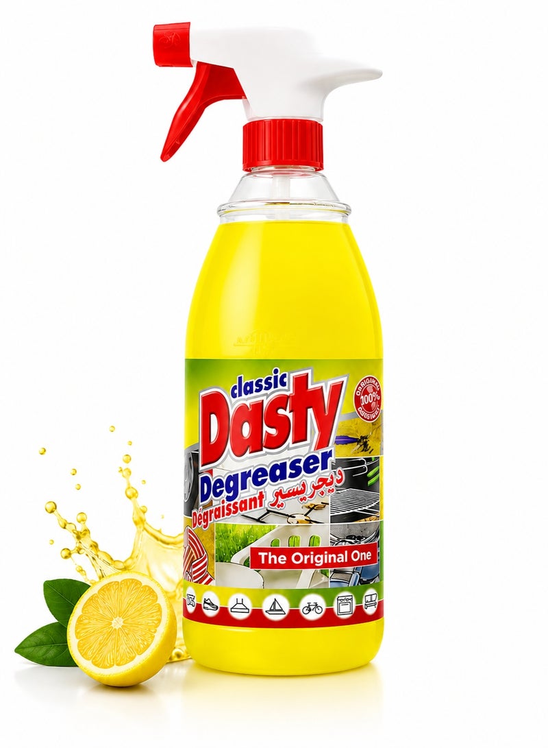 Dasty Classic Multi Surface Degreaser Spray 1000ml Heavy Duty Grease Remover Cleaner for Kitchen, Oven, Stove, Grill, Cooker Hood, Sink, Tiles, Car, Garage, Workshop, Household Cleaning Solution with Trigger Spray Bottle - Image 1