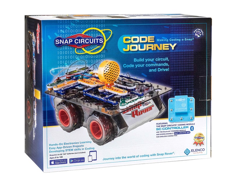 Snap Circuits Code Journey, Build Your Circuit, Code Your Commands, and Drive, Bluetooth Controlled, STEM Building Toy for Ages 8 to 108 - Image 1