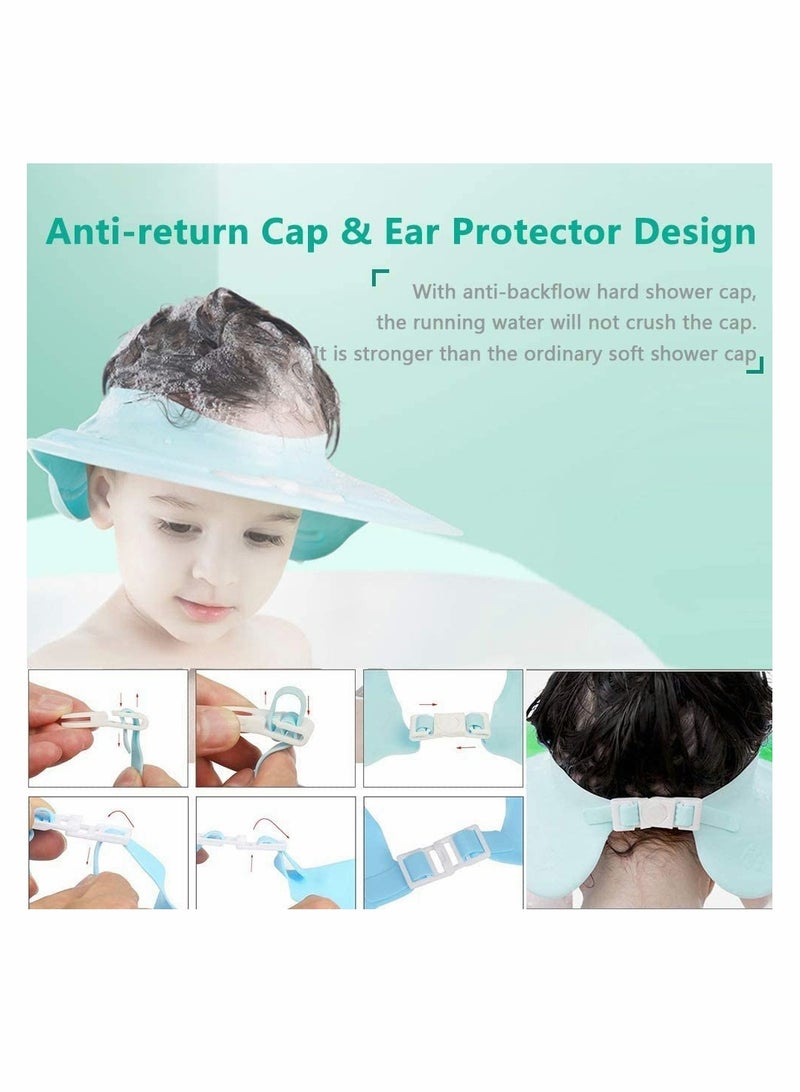 Excefore Baby Shower Cap, Shampoo Shield Cap, Baby Kids Safe Shampoo Shower, Baby Bathing Protector, Adjustable Visor Hat for Kids Children Wash Hair, Protect Eyes and Ears - Image 4
