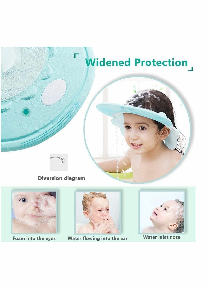 Excefore Baby Shower Cap, Shampoo Shield Cap, Baby Kids Safe Shampoo Shower, Baby Bathing Protector, Adjustable Visor Hat for Kids Children Wash Hair, Protect Eyes and Ears - Image 2