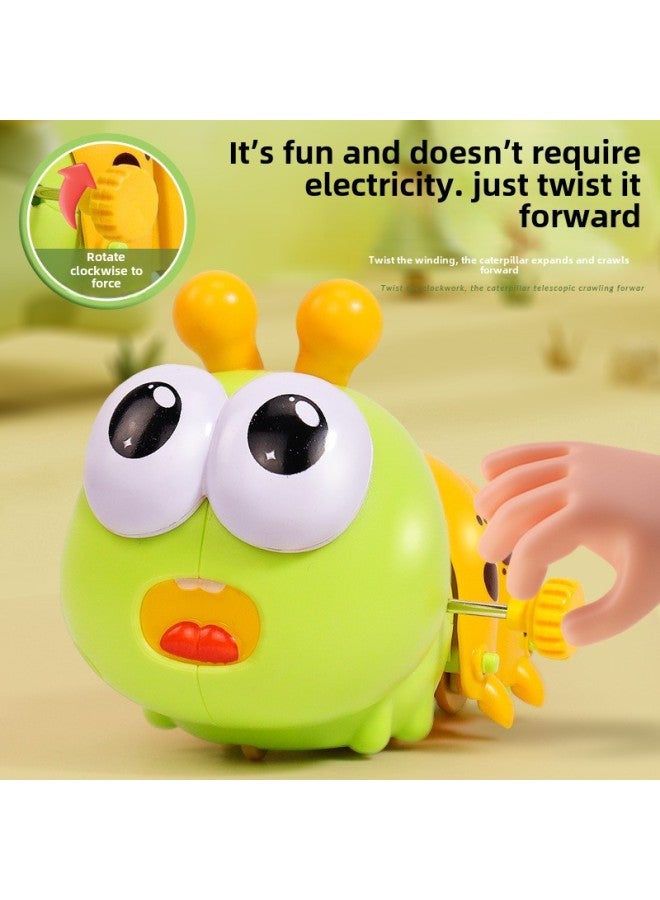Children's Caterpillar Coil Toy Baby Fun Simulation Baby Chain Small Animals Crawling Mechanically Move And Run-Color:Clockwork Caterpillar  - Image 4