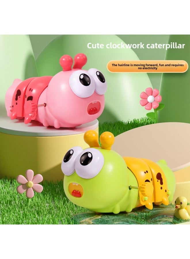 Children's Caterpillar Coil Toy Baby Fun Simulation Baby Chain Small Animals Crawling Mechanically Move And Run-Color:Clockwork Caterpillar  - Image 2