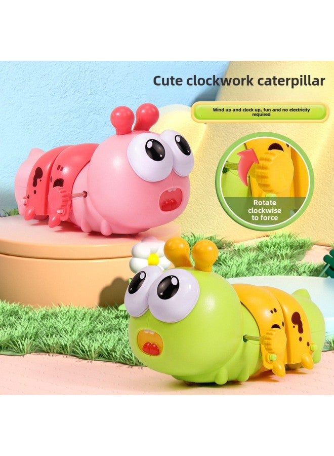 Children's Caterpillar Coil Toy Baby Fun Simulation Baby Chain Small Animals Crawling Mechanically Move And Run-Color:Clockwork Caterpillar  - Image 1