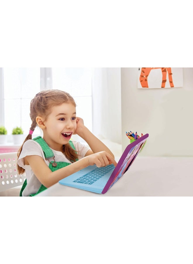 Lexibook Disney Frozen Educational Bilingual Laptop for Kids – Arabic & English Learning Toy with 124 Activities, Elsa & Anna Theme Kids Computer for Learning, Games & Music, Blue/Purple - Image 4
